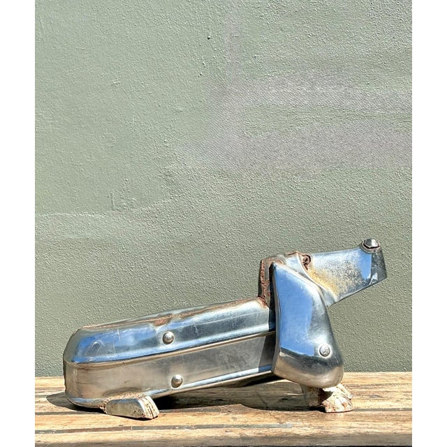 Vintage Chrome Bumper Abstract Dachshund Sculpture For Sale - Image 15 of 16