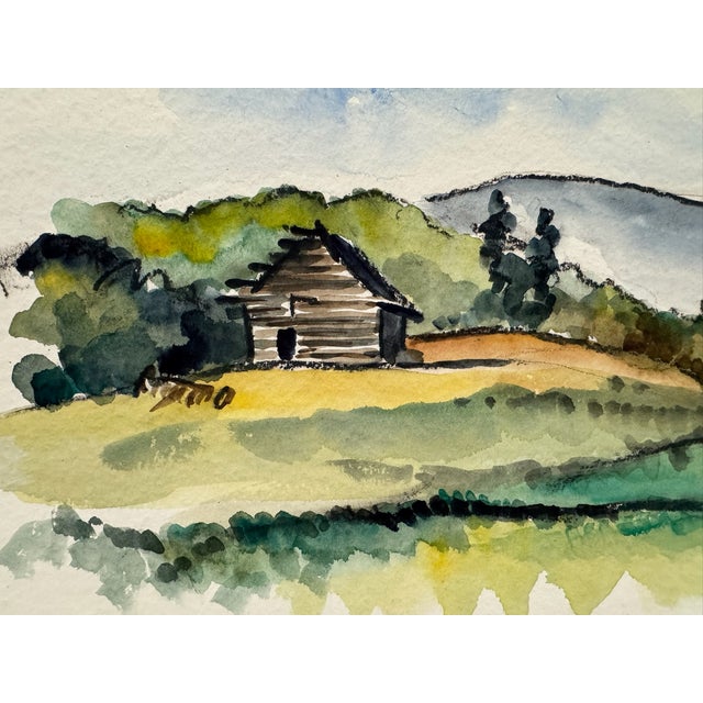 Original watercolor on paper by Henry Emil Salloch, also known as Heinz Emil Salloch, the German-born American artist and...