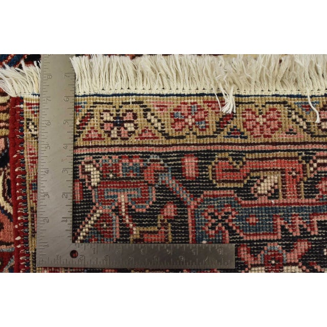 Vintage Tribal Rug 7’8” X 11’4” Red Wool Hand-Knotted Oriental Carpet For Sale - Image 14 of 14