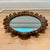 Wood Circa 1930 Wood & Gesso Foliate Sunburst Mirror - 19.5” X 25” For Sale - Image 7 of 12