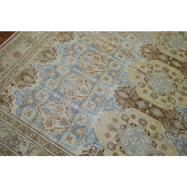 Textile Zabihi Collection Northwest Persian Sky Blue Room Size Rug For Sale - Image 7 of 9