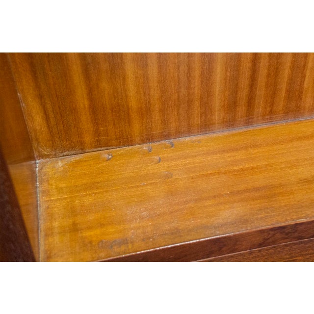 Brown Vintage Italian Teak Entrance Mirror, 1950s For Sale - Image 8 of 9