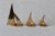Metal Vintage Curtis Jere Style Hollywood Regency Modern Decorative Brass Sailboats-Set of 3 For Sale - Image 7 of 10