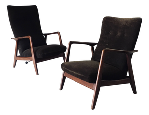 Rock Siësta Lounge Chairs by A. Relling and T. Bekken for Arnestad Bruk, Norway, 1957, Set of 2