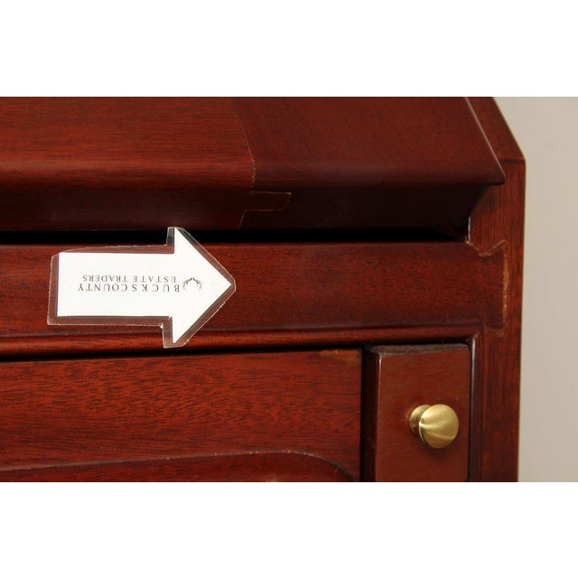 Kindel Winterthur Reproduction Mahogany Secretary Desk For Sale - Image 13 of 18