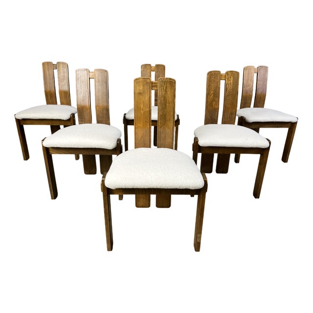 Brutalist Dining Chairs, 1960s, Set of 6 For Sale