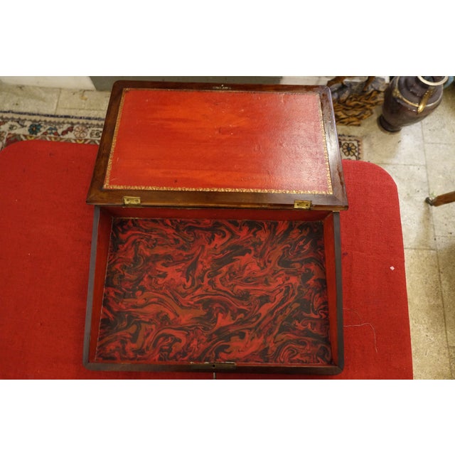 Large Napoleon III Writing Desk in Mahogany, 1890s For Sale - Image 5 of 6