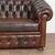 Brown ​​​​​​​Vintage Chesterfield Two Seat Brown Leather Sofa From Spain For Sale - Image 8 of 9