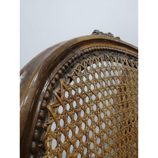 Louis XVI Armchairs in Vienna Straw and Walnut, 1800s, Set of 2 For Sale - Image 9 of 14