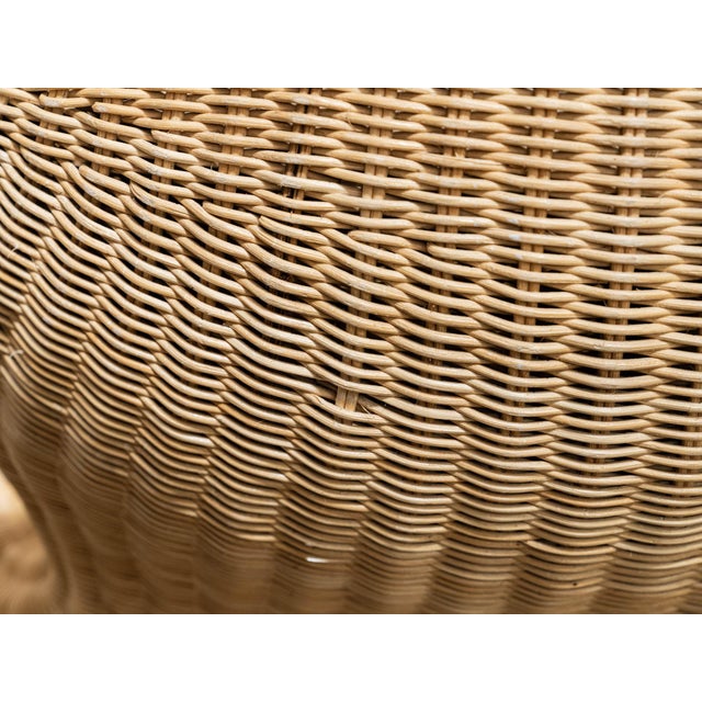 Large Ikea Rattan Recliner Armchair, 2000s For Sale - Image 11 of 12