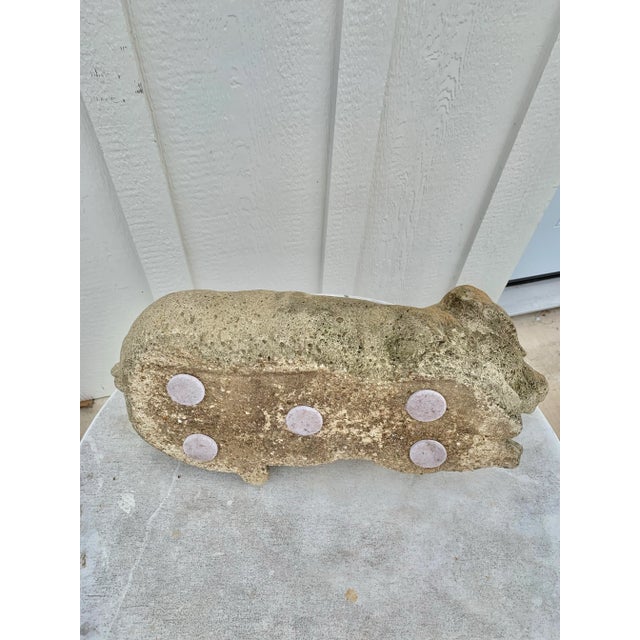 20th Century Vintage Concrete Garden Pig Statue For Sale - Image 11 of 12