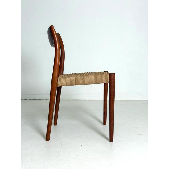 Brown Model 77 Chairs by N. O. Møller for J.L. Møllers, 1950s, Set of 6 For Sale - Image 8 of 11