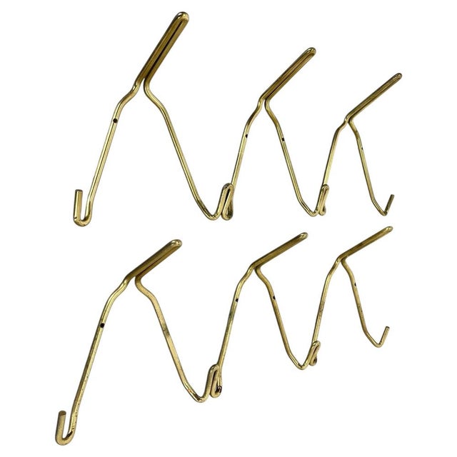 Large Brass Coat Rack with Hooks in the style of Auböck, France, 1950s For Sale - Image 18 of 18