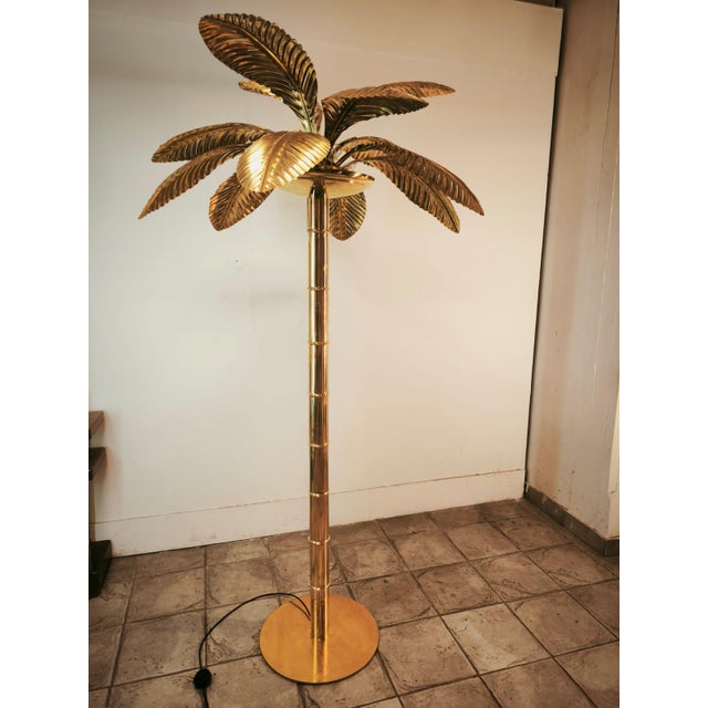 Brass 12-Light Palm Floor Lamp, 1970s For Sale - Image 14 of 18