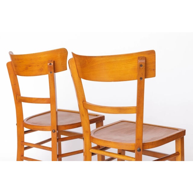 Beige Vintage Frankfurter Dining Chairs in Beech, Germany, 1960s, Set of 4 For Sale - Image 8 of 10