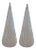 Pair of White Pin Stripe Murano Glass Lamps by Vetri For Sale