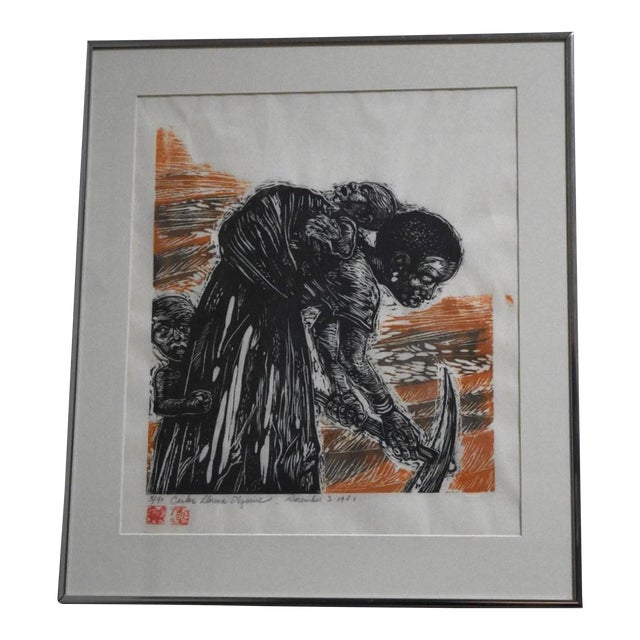 Carlos Llerena Aguirre - Woodcut #3/40 Wall Art For Sale