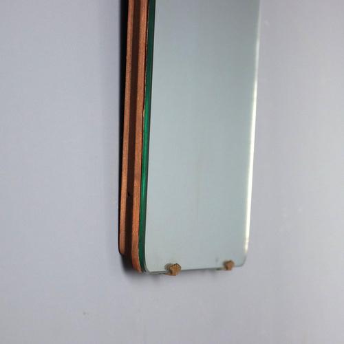 Vintage Mirror with Brass Details, 1960s For Sale - Image 10 of 12