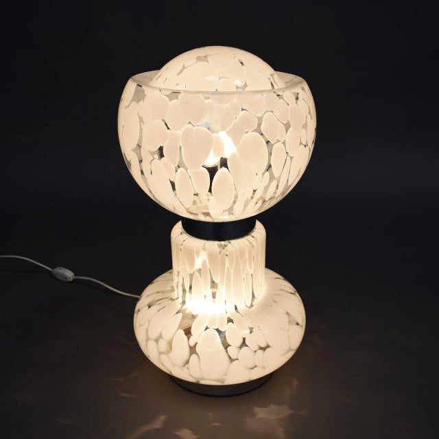 Large Italian Murano Glass Table Lamp, 1970s For Sale - Image 4 of 9
