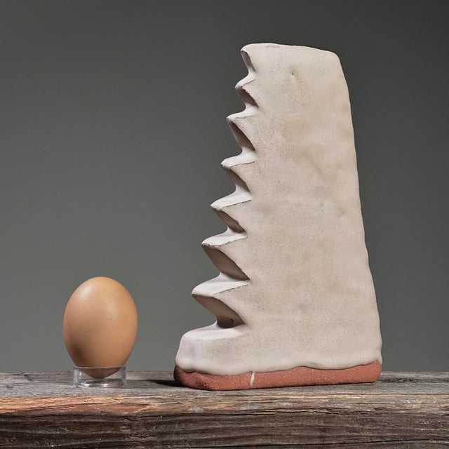 2000 - 2009 Postmodern Abstract Matte Glazed Terracotta Surrealist Sculpture by Zimra Beiner For Sale - Image 5 of 7