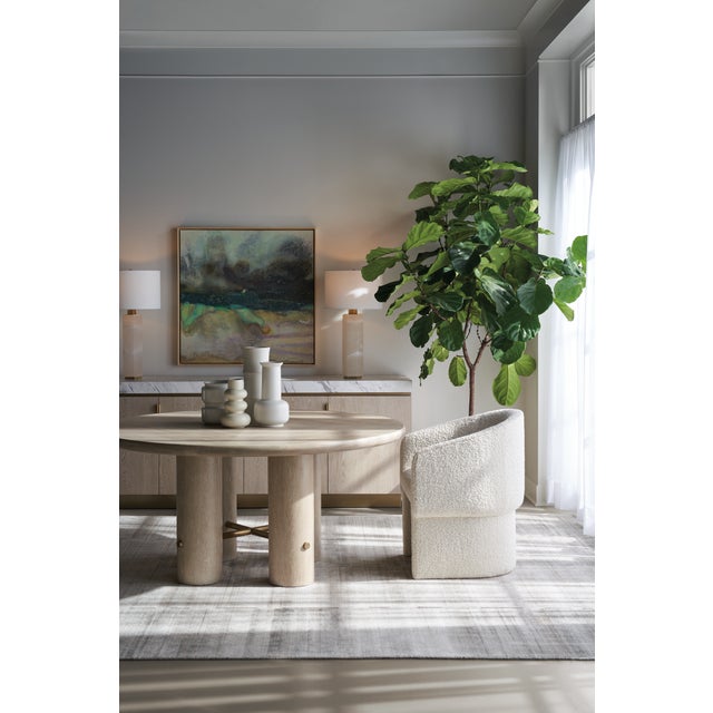 Not Yet Made - Made To Order Century Furniture Cadence Round Dining Table - Sand For Sale - Image 5 of 5