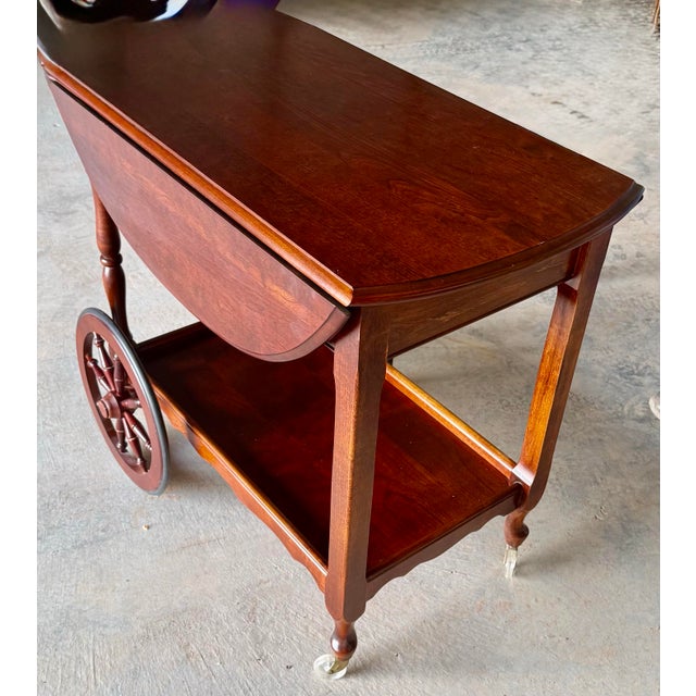 Late 20th Century Tea Trolley With Drop Leaf Sides For Sale - Image 12 of 12