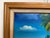 Paint Tropical Beach Oil Painting Signed M Gordon, Palm Tree Seascape, Caribbean Coast For Sale - Image 7 of 13