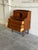 Teak Brown Vanity Desk Secretary Bureau Combo Storage Cabinet Denmark 1960s For Sale - Image 4 of 10