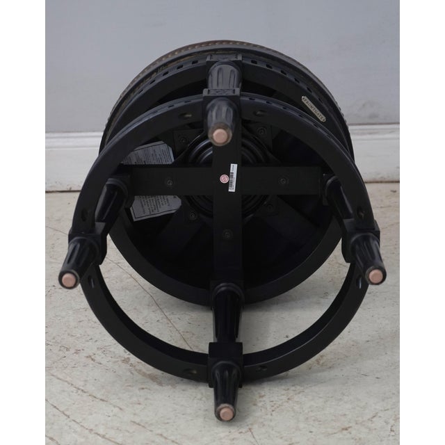 Frontgate Revolving Seat Low Ottoman Stool For Sale - Image 12 of 13