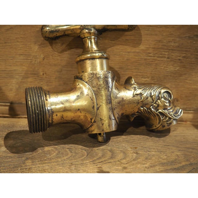 A Heavy Circa 1850 French Gilt Bronze Dolphin Form Fountain Spout For Sale - Image 12 of 12