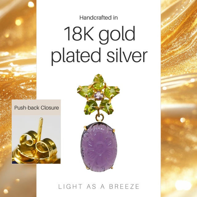 Savannah Earrings Push Back- 2 Pieces For Sale - Image 4 of 7