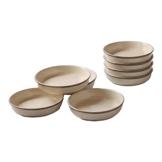 Vintage Lenox "Solitaire" Ivory Porcelain 7.5” Coupe Soup Bowls - Set of 8 For Sale
