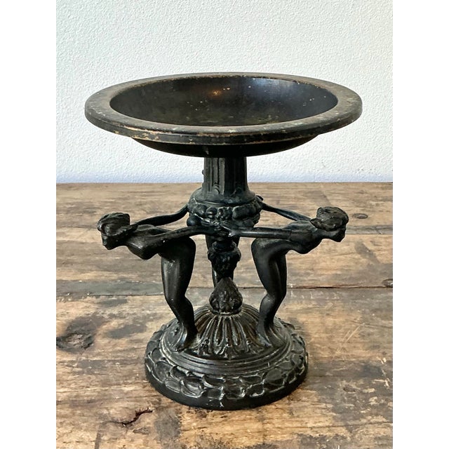 Vintage Neoclassical Three Graces Compote For Sale - Image 10 of 12