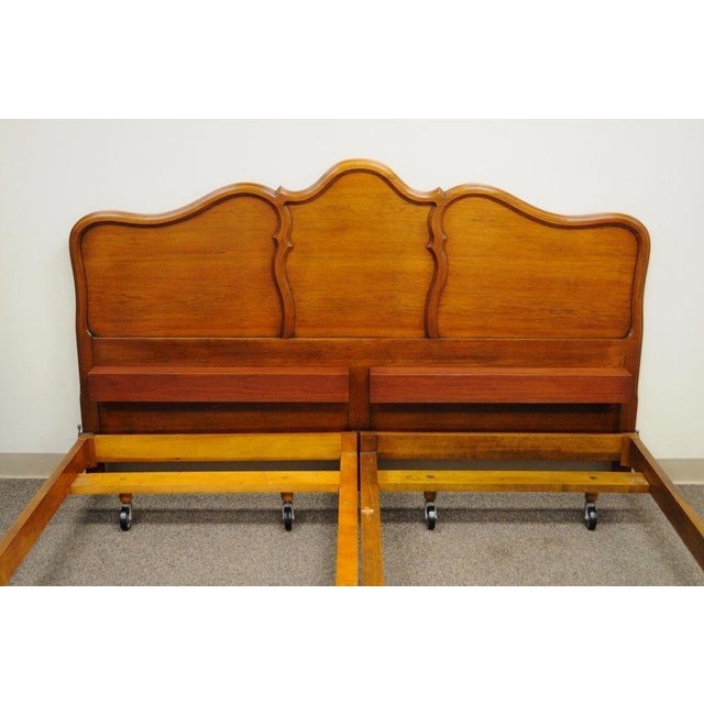 Vintage John Widdicomb Cherry Wood King Size Bed Frame ...