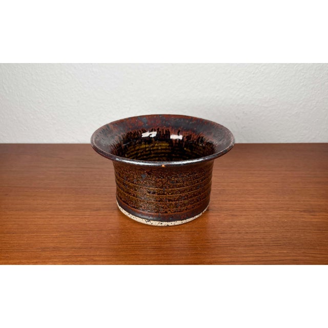 Mid-Century Modern Danish Studio Pottery Bowl by Erik Askholm, 1960s, in Very Good conditions. Designed 1960 to 1969 This...