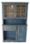 Primitive Shaker Style Paint Distressed Step Back Cabinet by Ezra G Tiffin Ohio For Sale