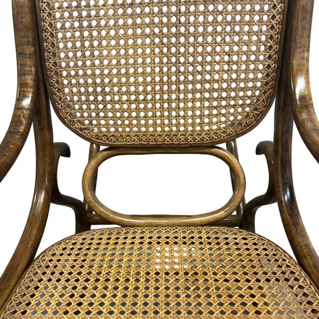 Early 20th Century Bentwood and Caned Rocking Chair For Sale In Austin - Image 6 of 11