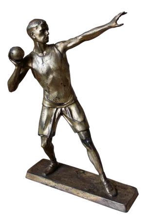 Silver Spelter Athlete Figure