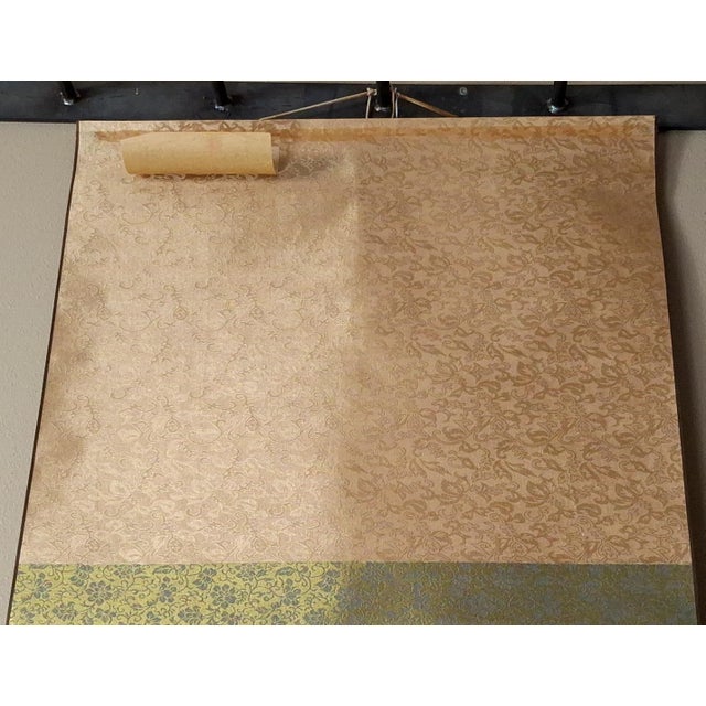 Gold Chinese Kuan Yin Riding a Qilin Scroll For Sale - Image 8 of 9