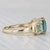 Mid 20th Century Mid 20th Century 4.92ctw Fluorite 3-Stone Ring 14k Yellow Gold Diamond Accents Size 9.25 For Sale - Image 5 of 8