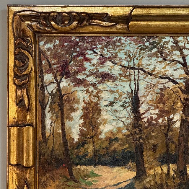 Bronze Framed Oil Painting on Canvas by Pierre Colson (1930-?) 'A Ray of Sunshine' For Sale - Image 8 of 16