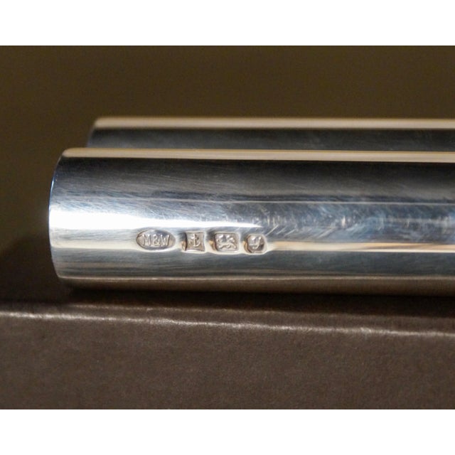 Vintage Solid Silver Cigar Case from Mappin & Webb, 1998 For Sale - Image 3 of 6