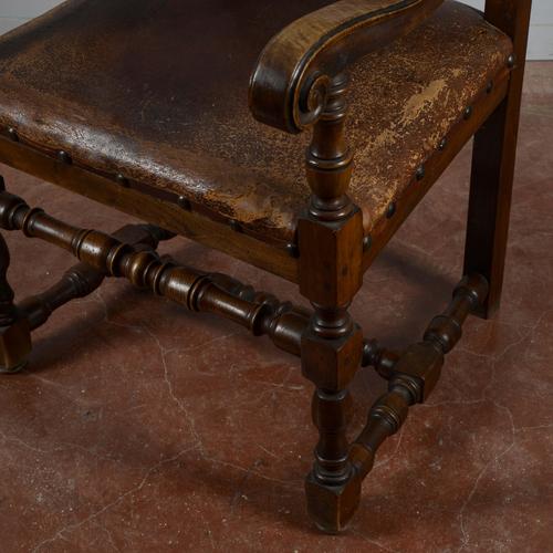 Wood Antique Baroque Chair, 1800s For Sale - Image 7 of 9