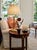 Vintage Hand-Painted Metal Poppy in Terracotta-Style Pot For Sale In West Palm - Image 6 of 12
