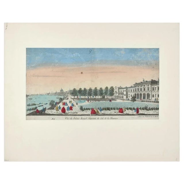 Somerset Royal Palace View is an original print realized by Anonymous artist at the end of XVIII century (about 1760)....