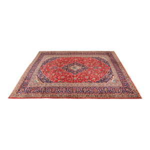 Vintage Hand-Knotted Persian Kashan Room Size Rug