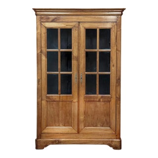 Louis Philippe Period Cherrywood Bookcase ~ Display Cabinet For Sale