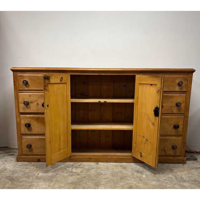 English 19th Century English Pine Sideboard Dresser Base For Sale - Image 3 of 9
