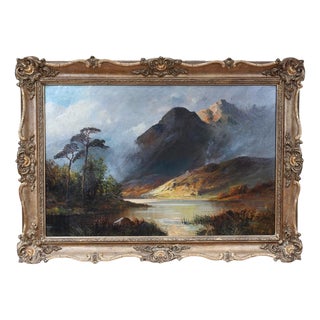Francis E Jamieson, Scottish Highlands with Mountains, Oil Painting, Framed For Sale