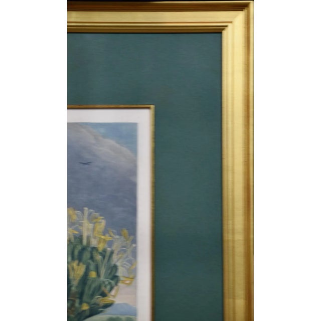 Teal Agave or American Aloe: A Framed Hand-Colored Engraving From Robert Thornton, 1811 For Sale - Image 8 of 8